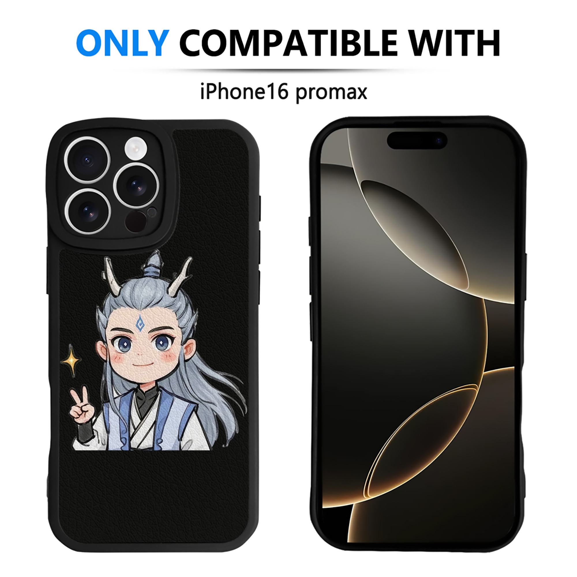 （画像用） Ne Zha 2 ナタ 魔童の大暴れ 【iPhone 16シリーズ対応】シリコンスマホケース（レザー調） 材質：シリコン